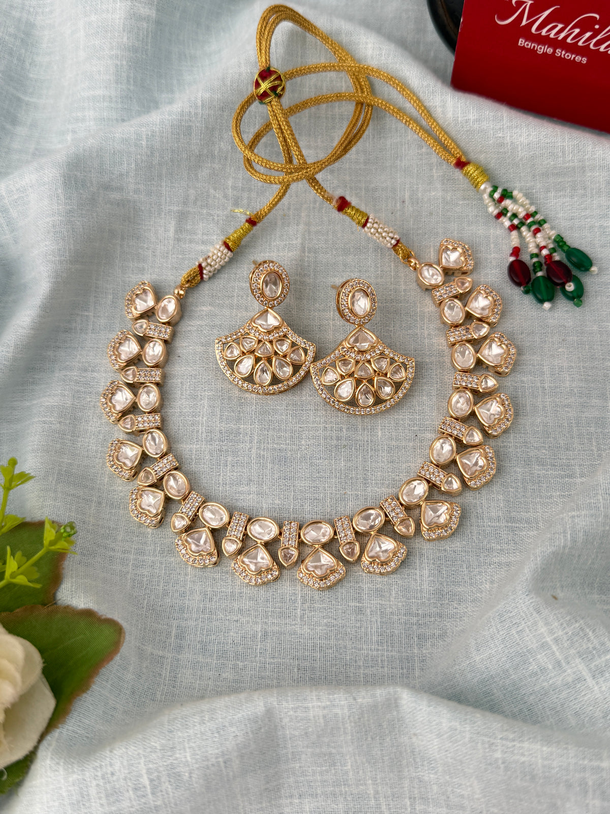 Kundan Designer Necklace Premium Short Set | N1006