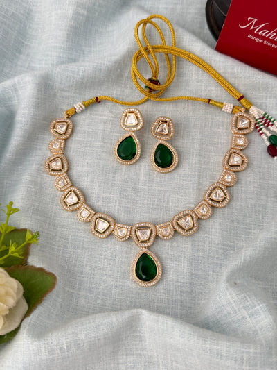 Kundan Designer Necklace Premium Short Set | N1028