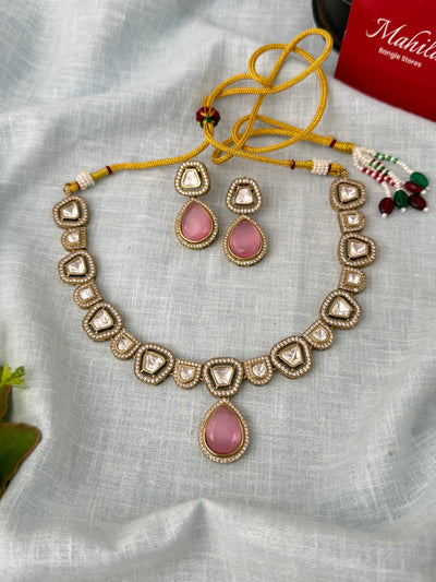 Kundan Designer Necklace Premium Short Set | N1036