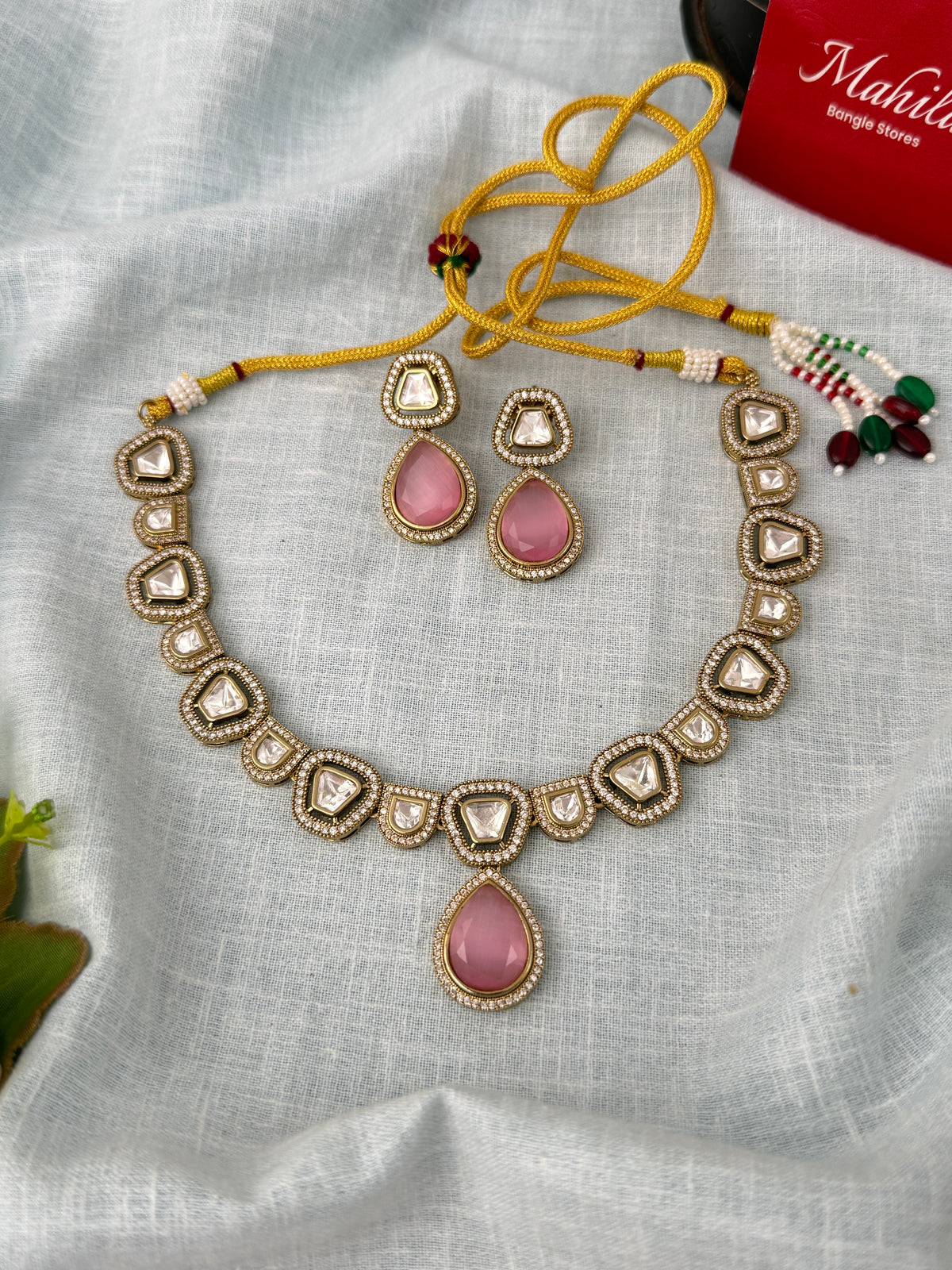 Kundan Designer Necklace Premium Short Set | N1036