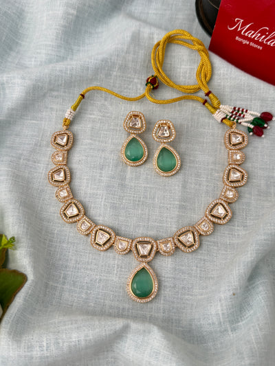 Kundan Designer Necklace Premium Short Set | N1030
