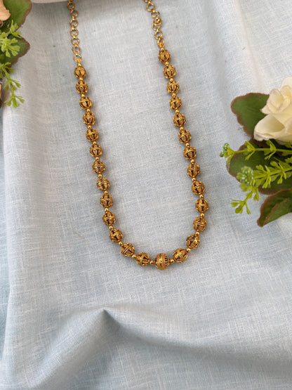 Royal Antique Gold Beads Chain 1180
