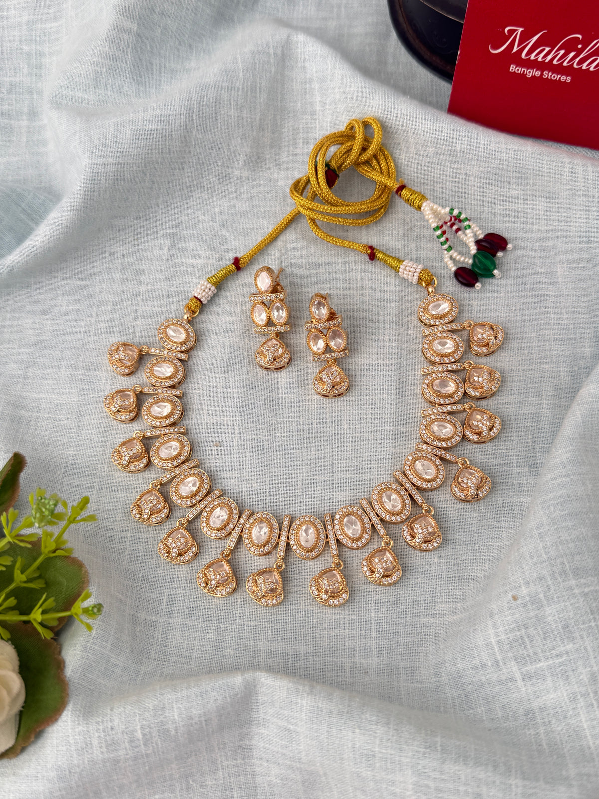 Kundan Designer Necklace Premium Short Set | N1037