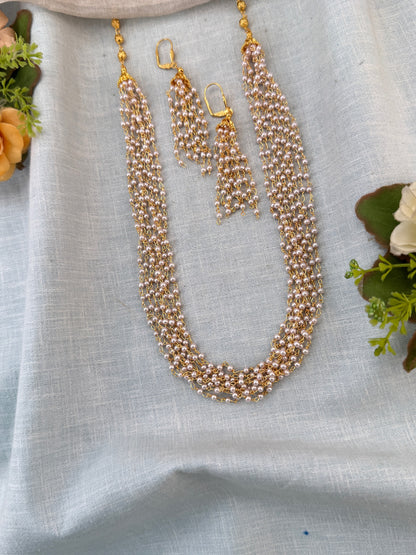 Royal Antique Pearl Multi Layer Necklace Set 178