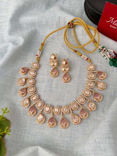 Kundan Designer Necklace Premium Short Set | N1061