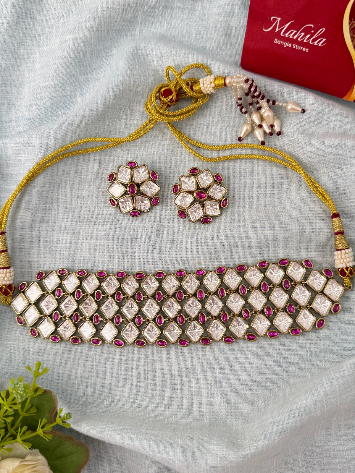 Kundan Designer Necklace Choker Set | N1041