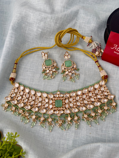 Kundan Designer Necklace Choker Set | N1137
