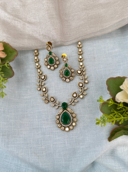 Victorian Necklace set, Bridal victorian necklace, victorian antique necklace, Jadau necklace