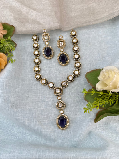 Victorian Necklace set, Bridal victorian necklace, victorian antique necklace, Jadau necklace