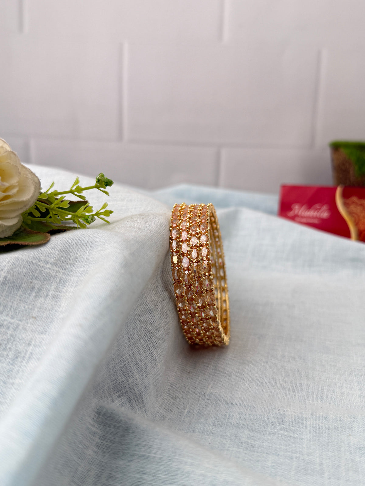 Antique temple style bridal bangles for women by Mahila