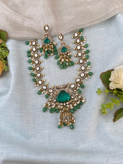 Victorian Necklace set, Bridal victorian necklace, victorian antique necklace, Jadau necklace