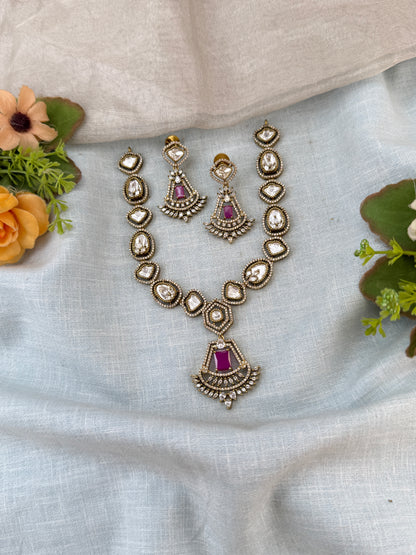 Victorian Necklace set, Bridal victorian necklace, victorian antique necklace, Jadau necklace