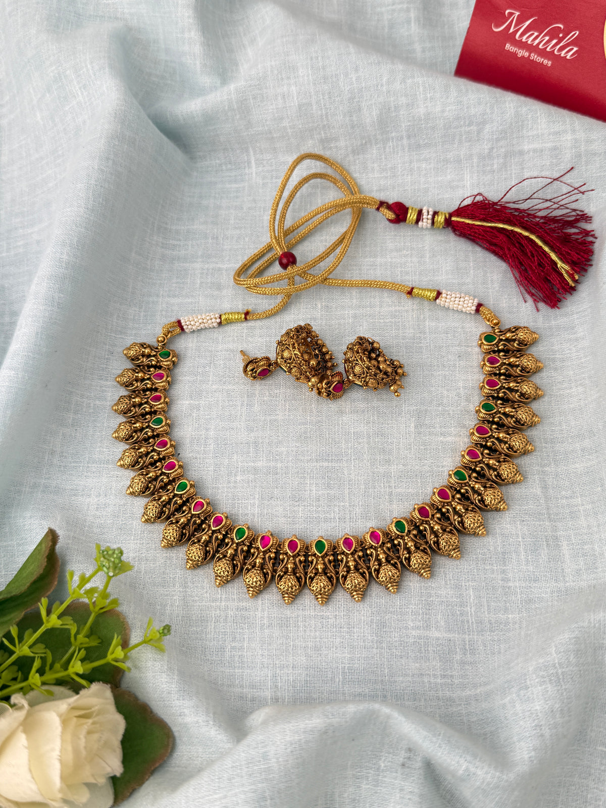 Antique temple necklace for women