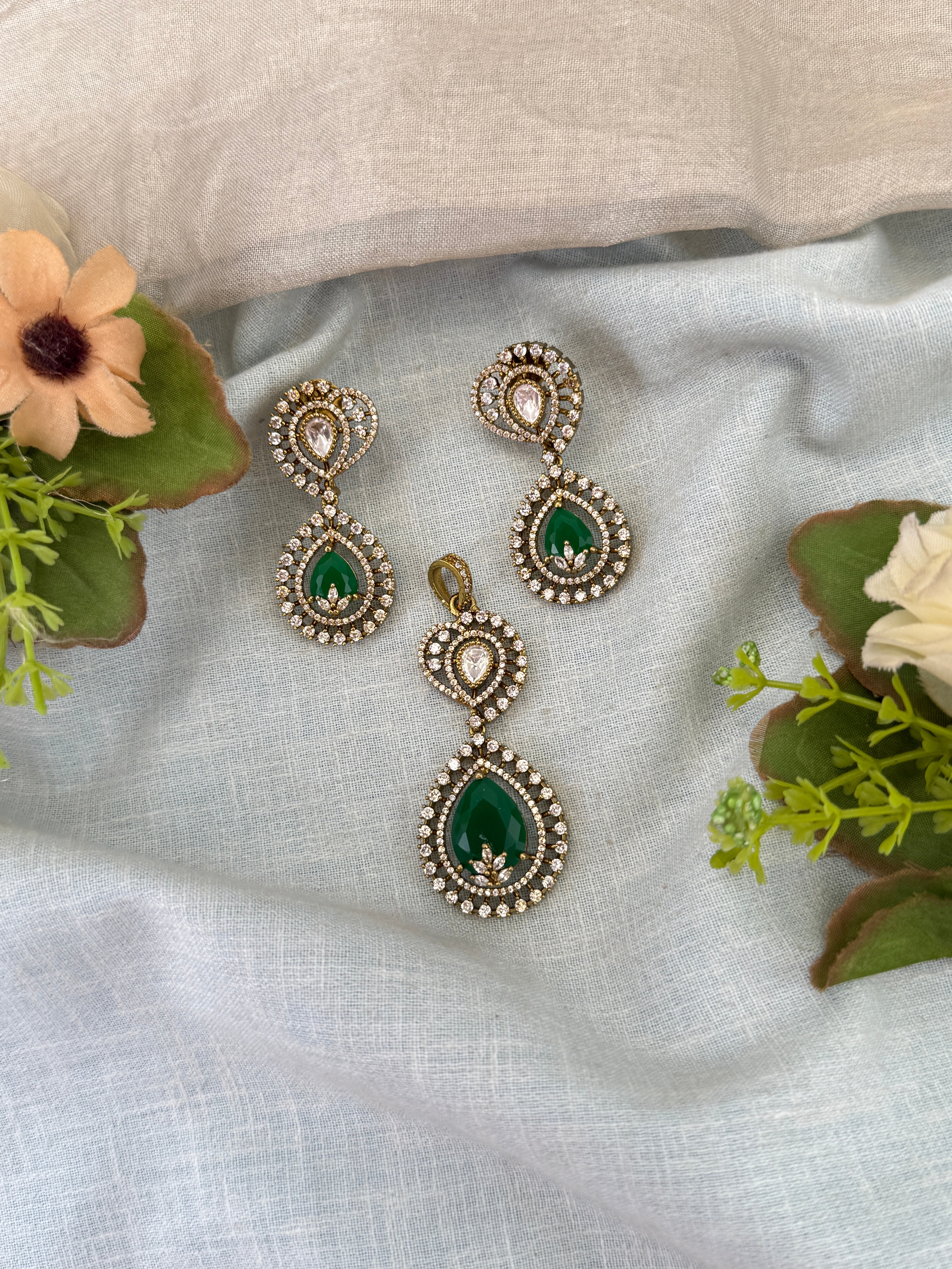 Victorian Necklace set, Bridal victorian necklace, victorian antique necklace, Jadau necklace