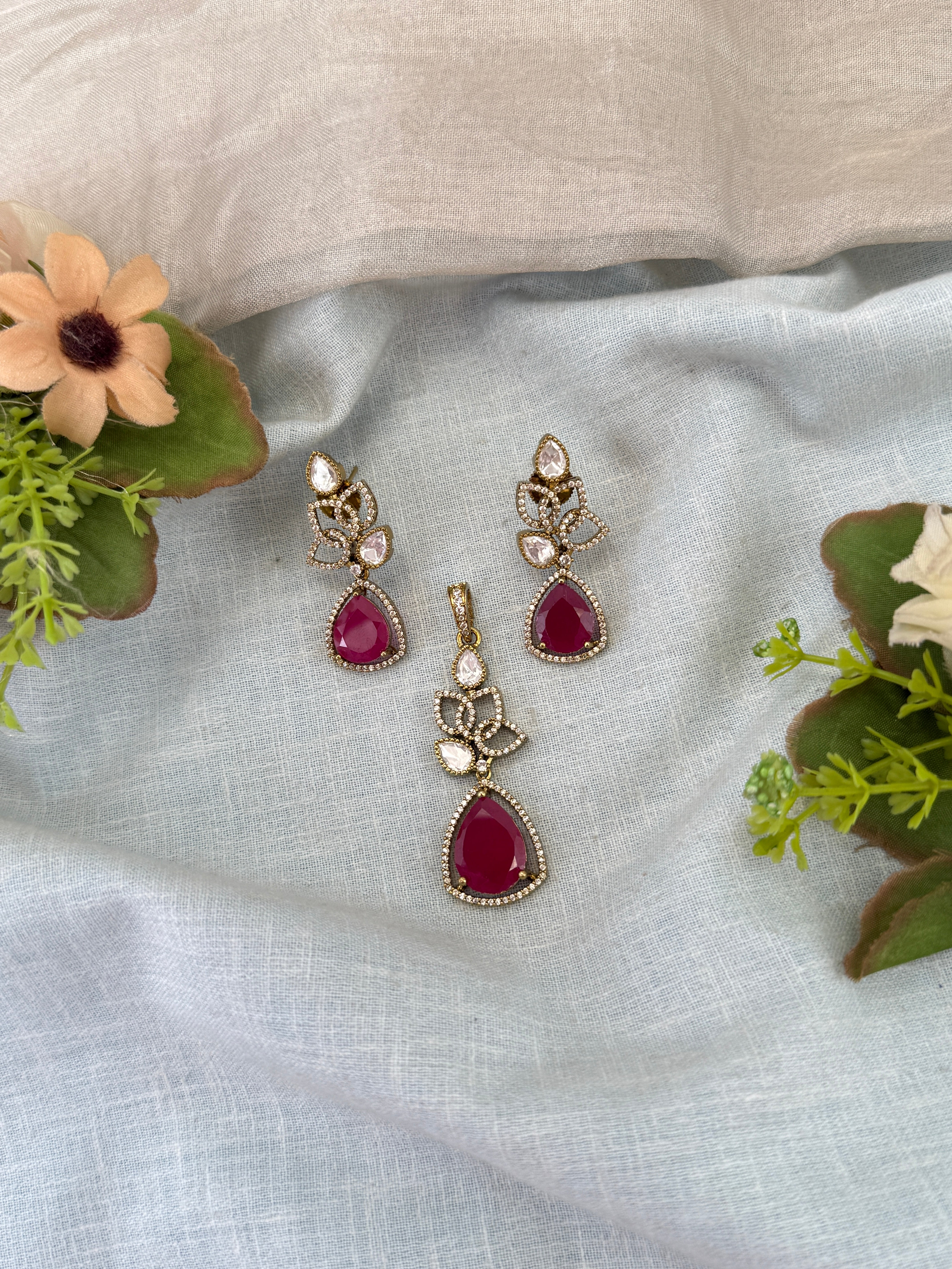 Victorian Necklace set, Bridal victorian necklace, victorian antique necklace, Jadau necklace