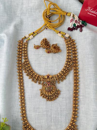 Antique Grand Semi Bridal Necklace Set| N1201