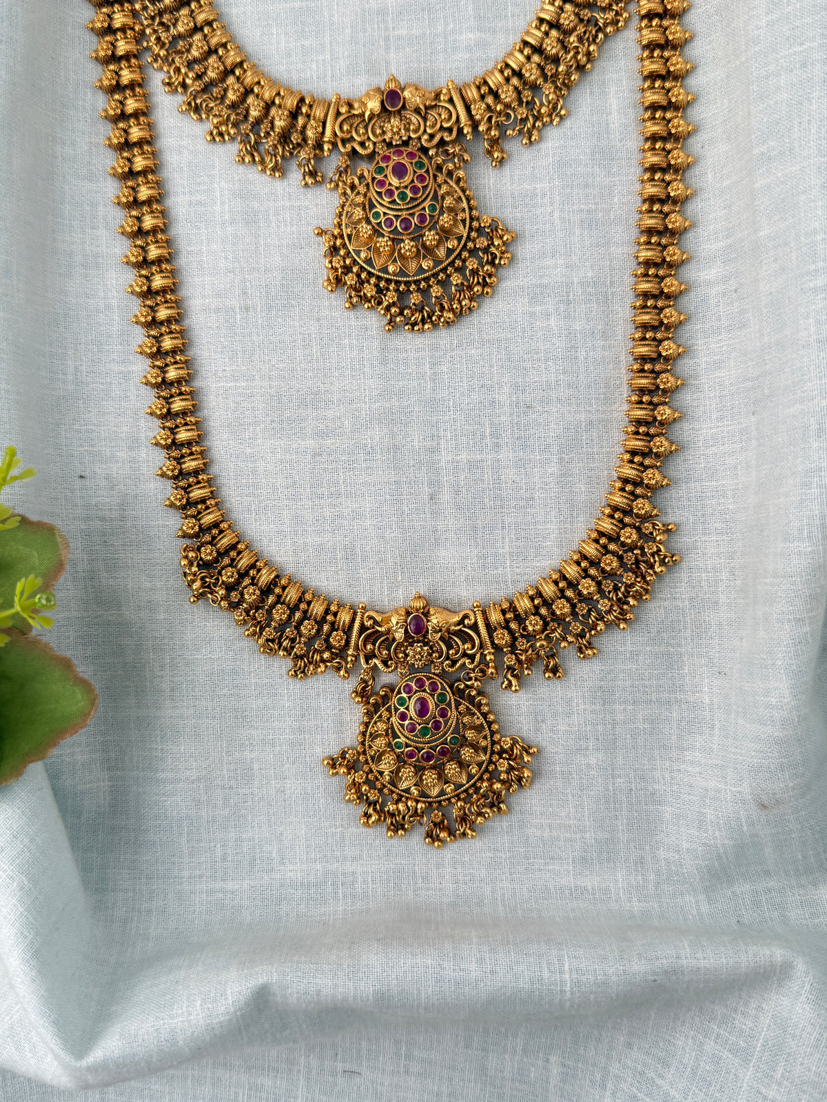 Antique Grand Semi Bridal Necklace Set| N1201