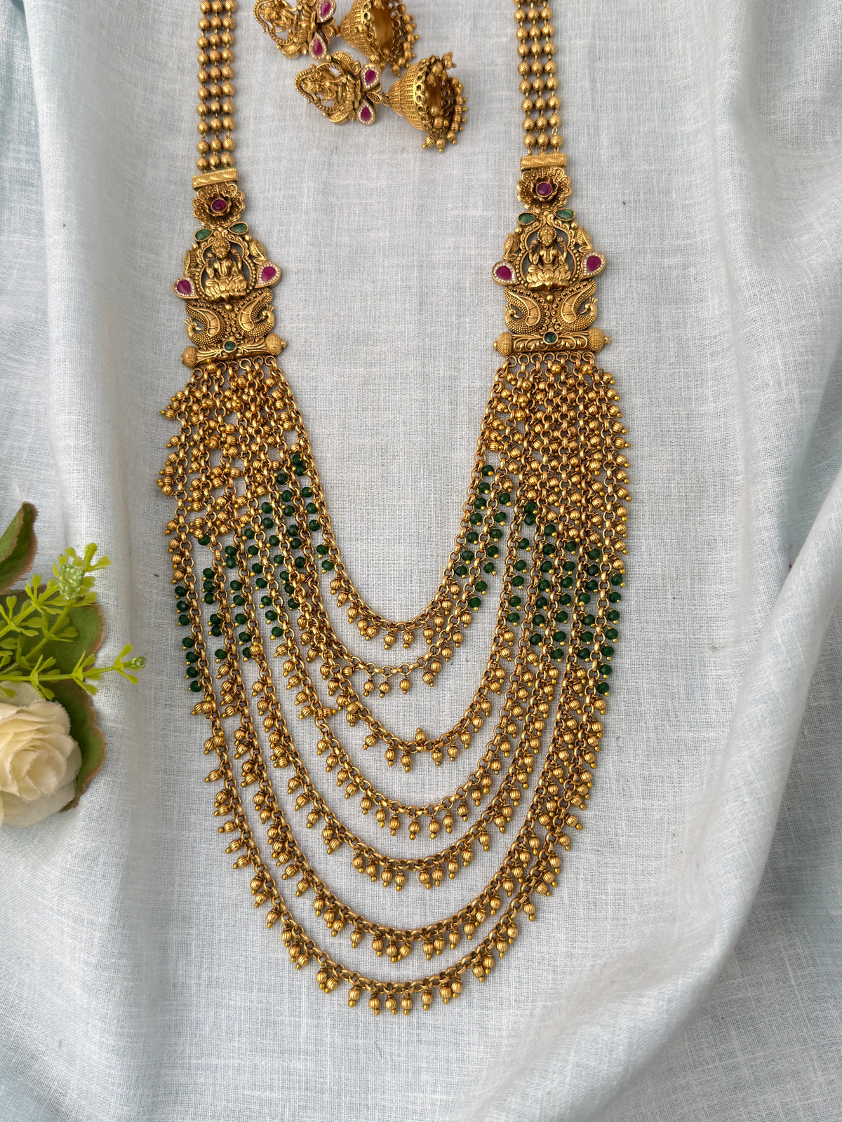 Antique Luxurious Layered Necklace Long Set| N1185