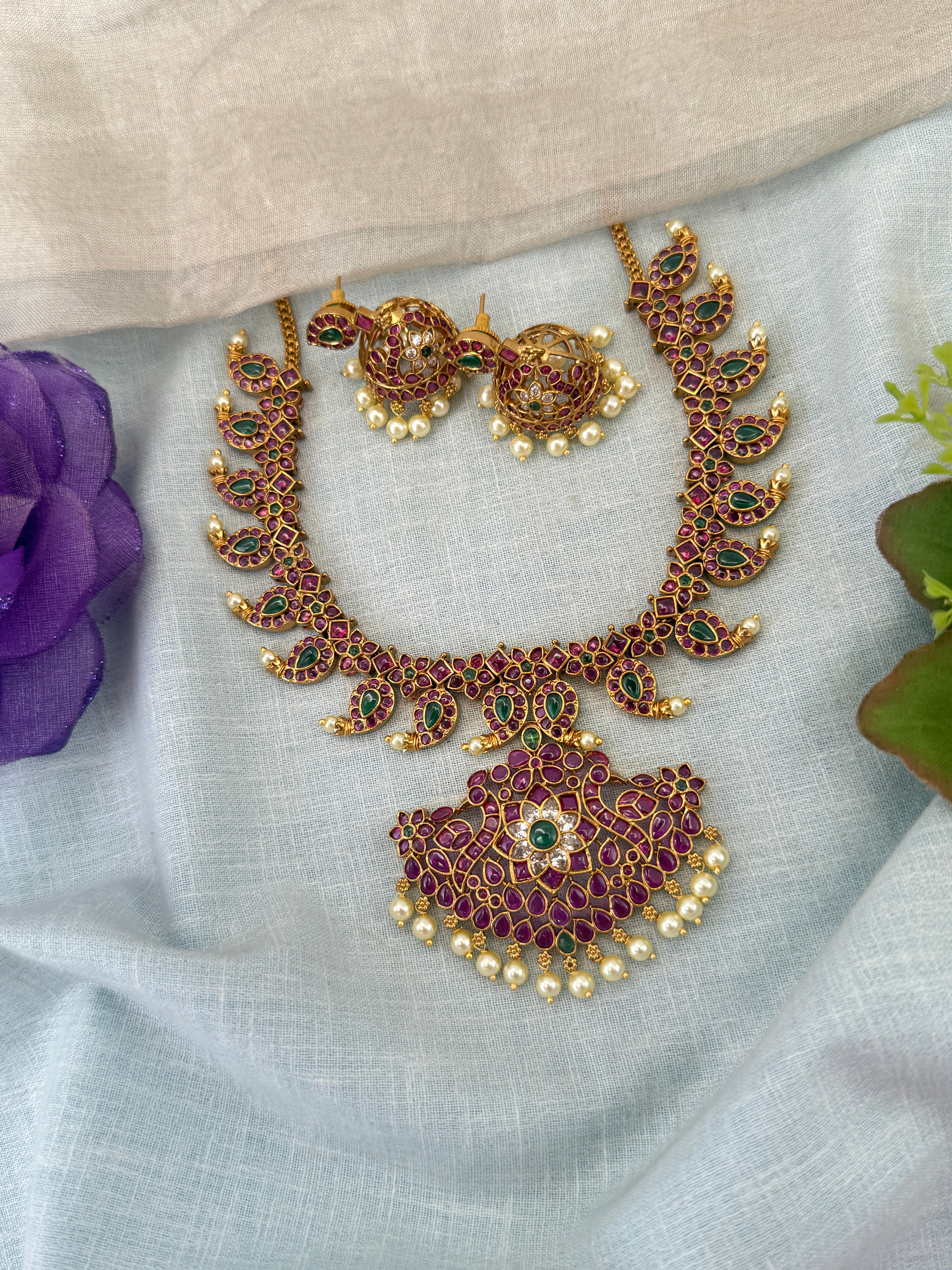 Antique Gold Necklace for Women – Traditional Ethnic Jewelry Online, bridal necklaces online
