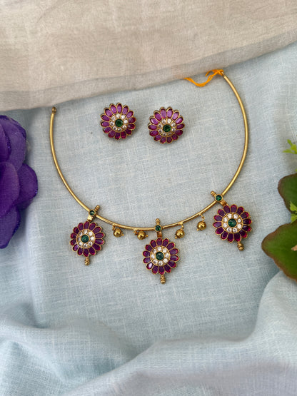 Royal Antique Kanti Short Necklace Set 1213