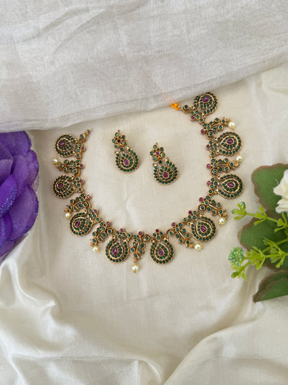 Royal Antique Short Necklace Set 1224