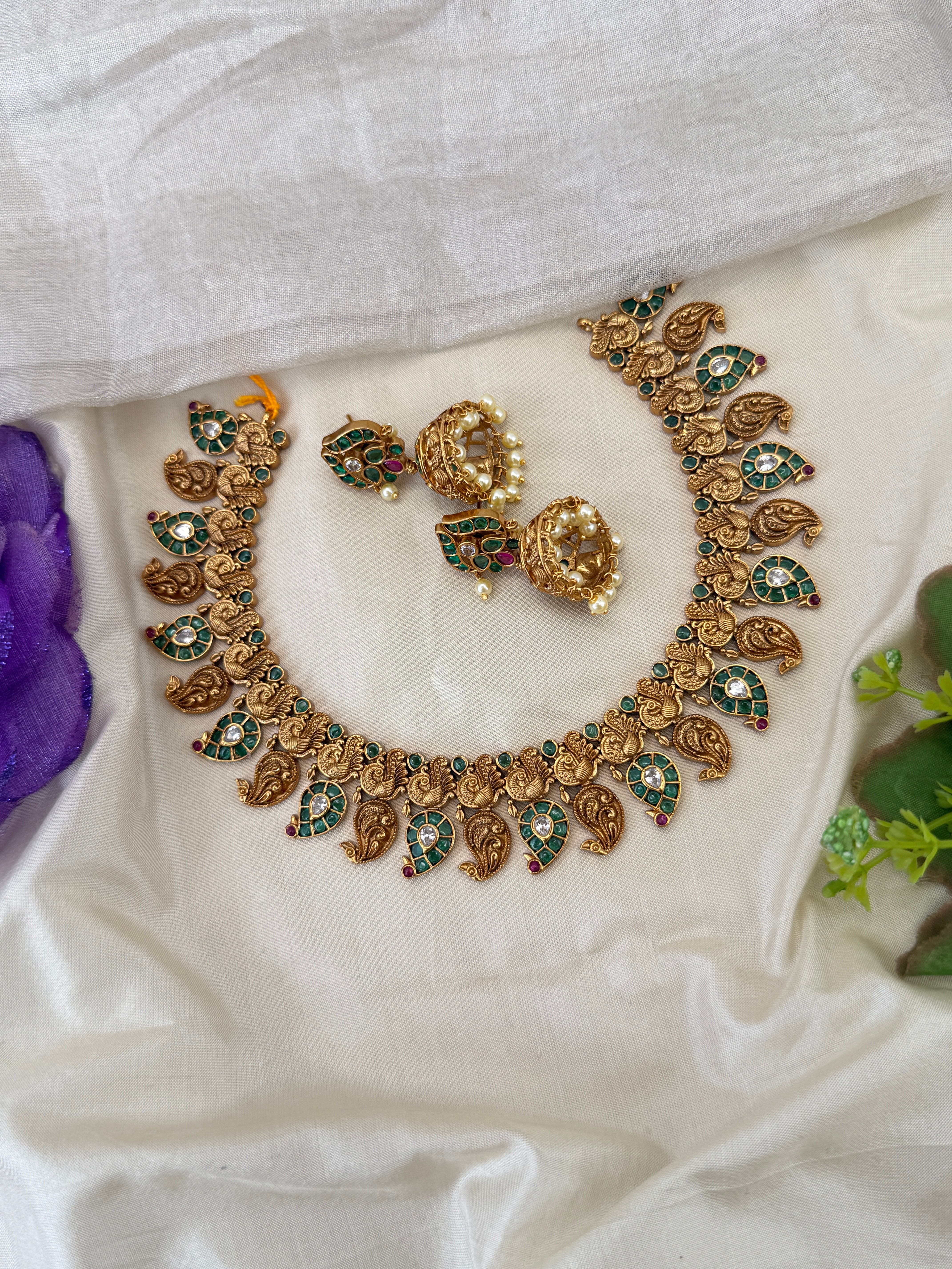Antique Gold Necklace for Women – Traditional Ethnic Jewelry Online, bridal necklaces online