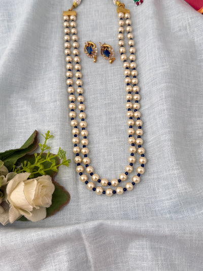 Antique Pearl Layered Necklace Long Set| N1210
