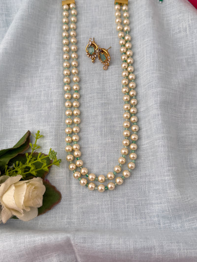 Antique Pearl Layered Necklace Long Set| N1209