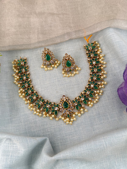 Luxurious Antique Kundan Short Necklace Set 769