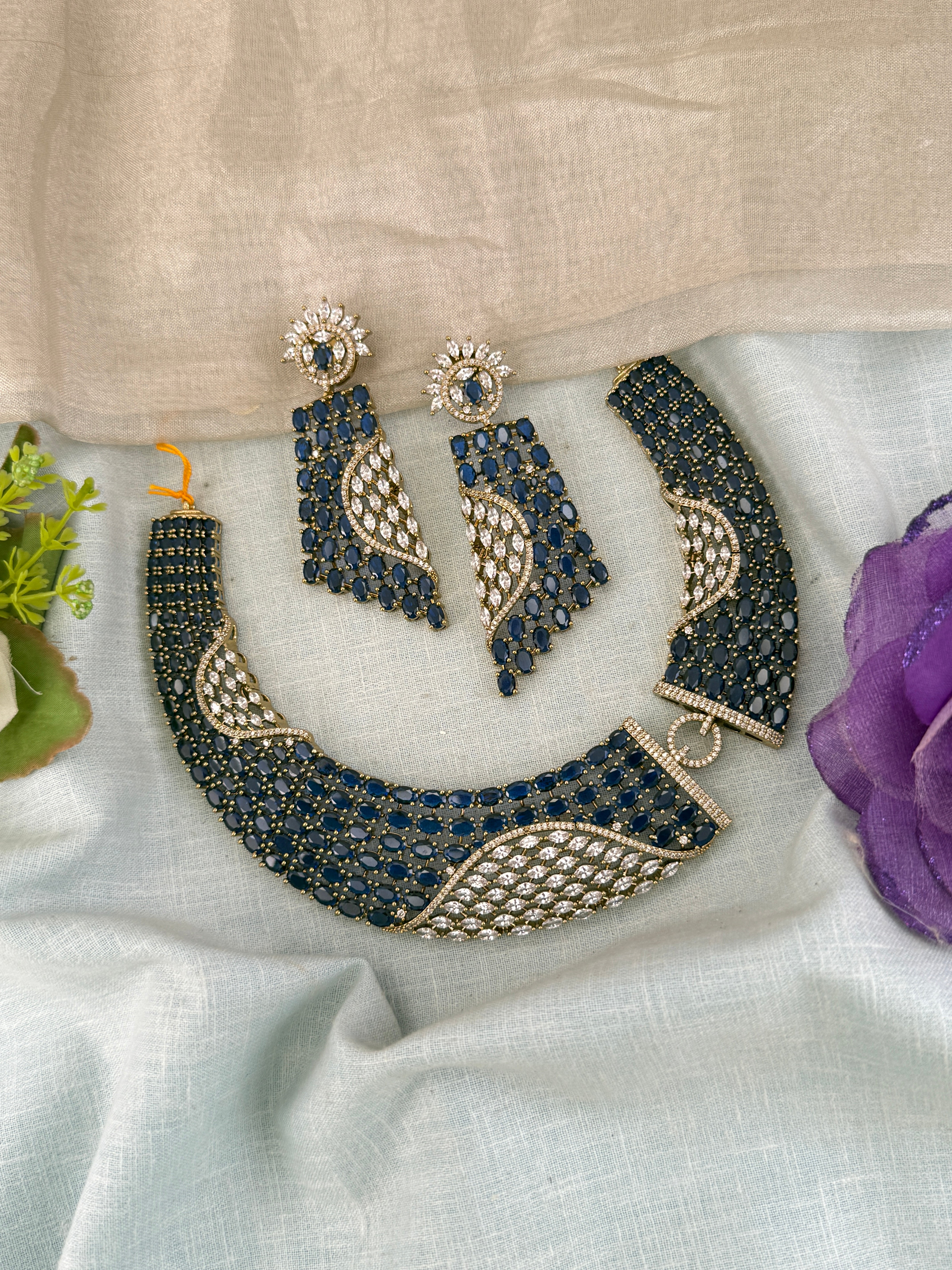 Disigner Stone Necklace set, Bridal stone necklace, stone antique necklace, stone necklace