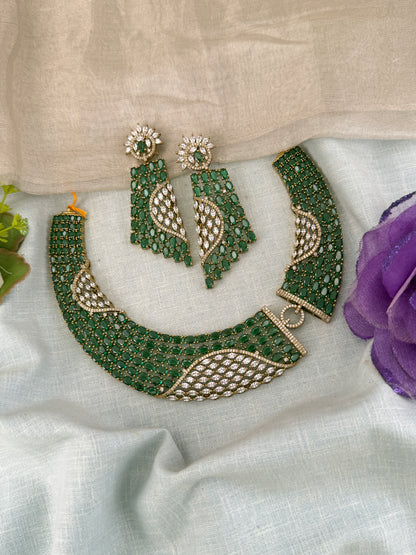 Disigner Stone Necklace set, Bridal stone necklace, stone antique necklace, stone necklace