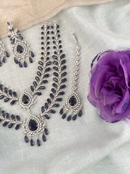 Luxurious Layer Stone Short Necklace Set 840