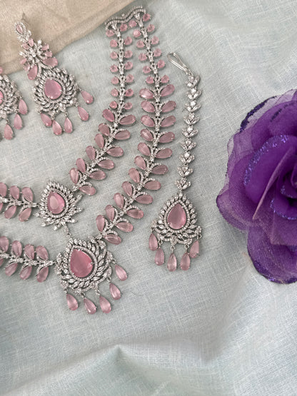 Luxurious Layer Stone Short Necklace Set 842