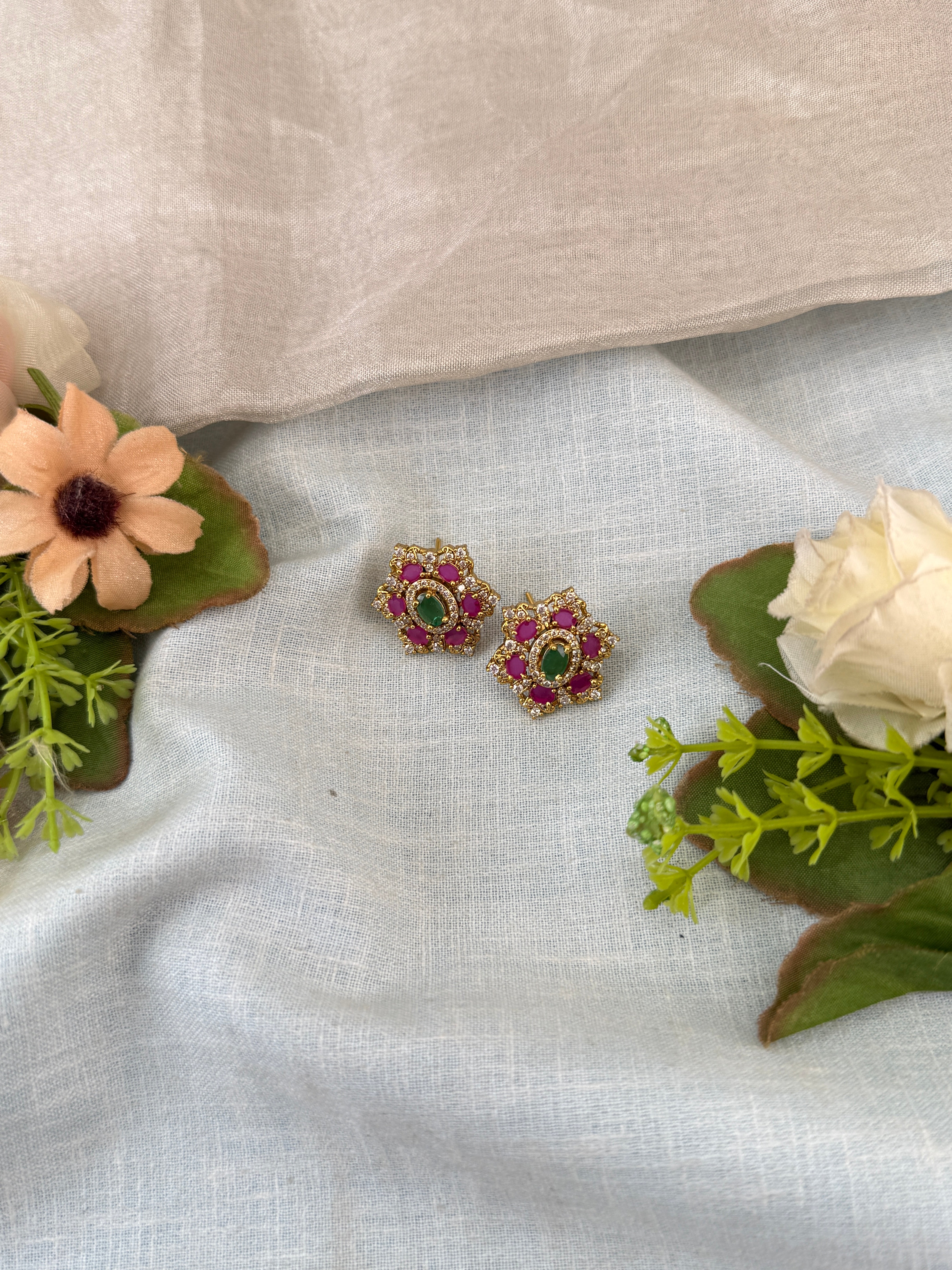 Indian wedding earrings, everyday wear antique earrings, stud design earrings, stud earrings online