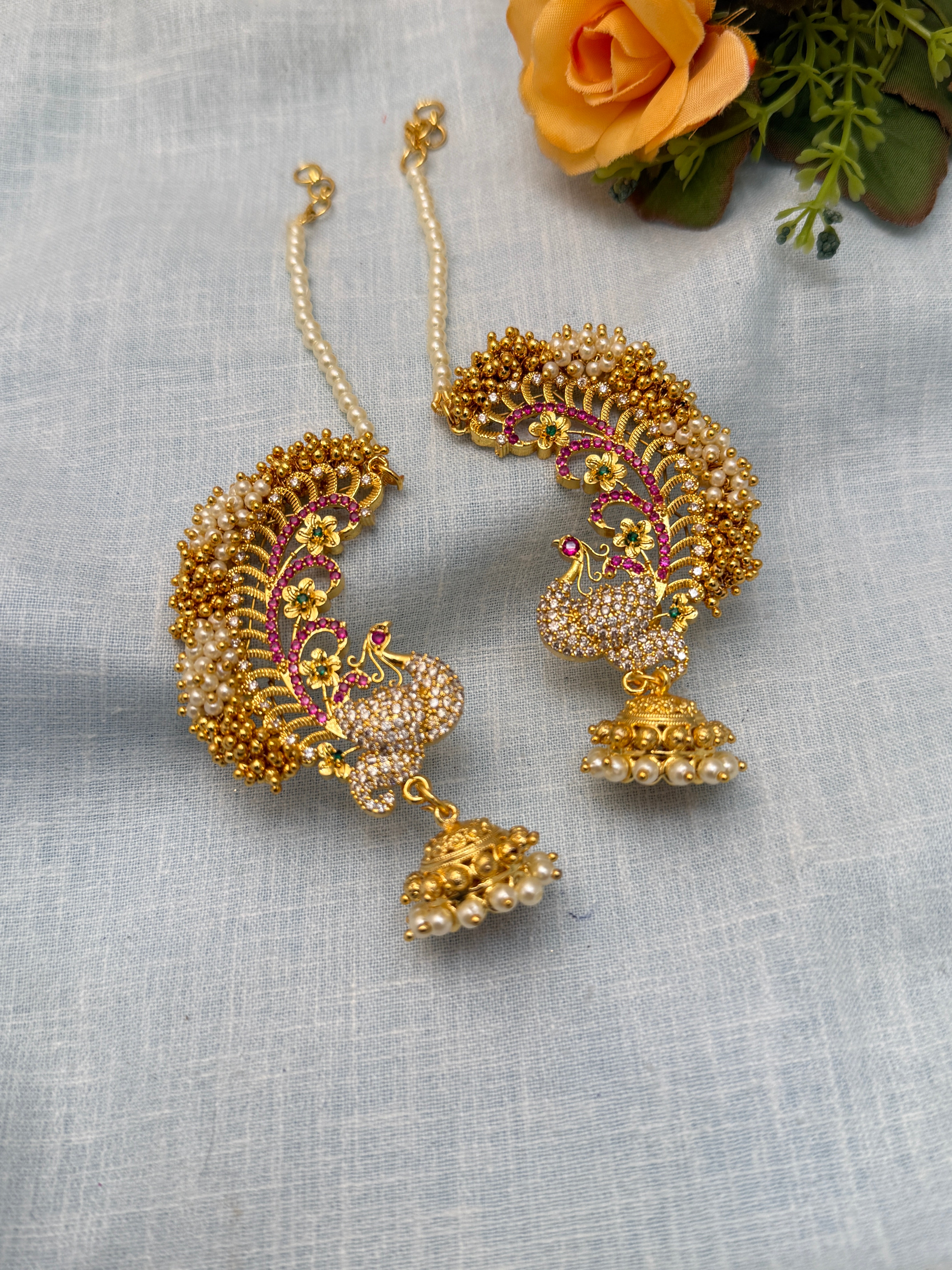 Antique Earrings, Bridal antique earrings, Antique Jhumka