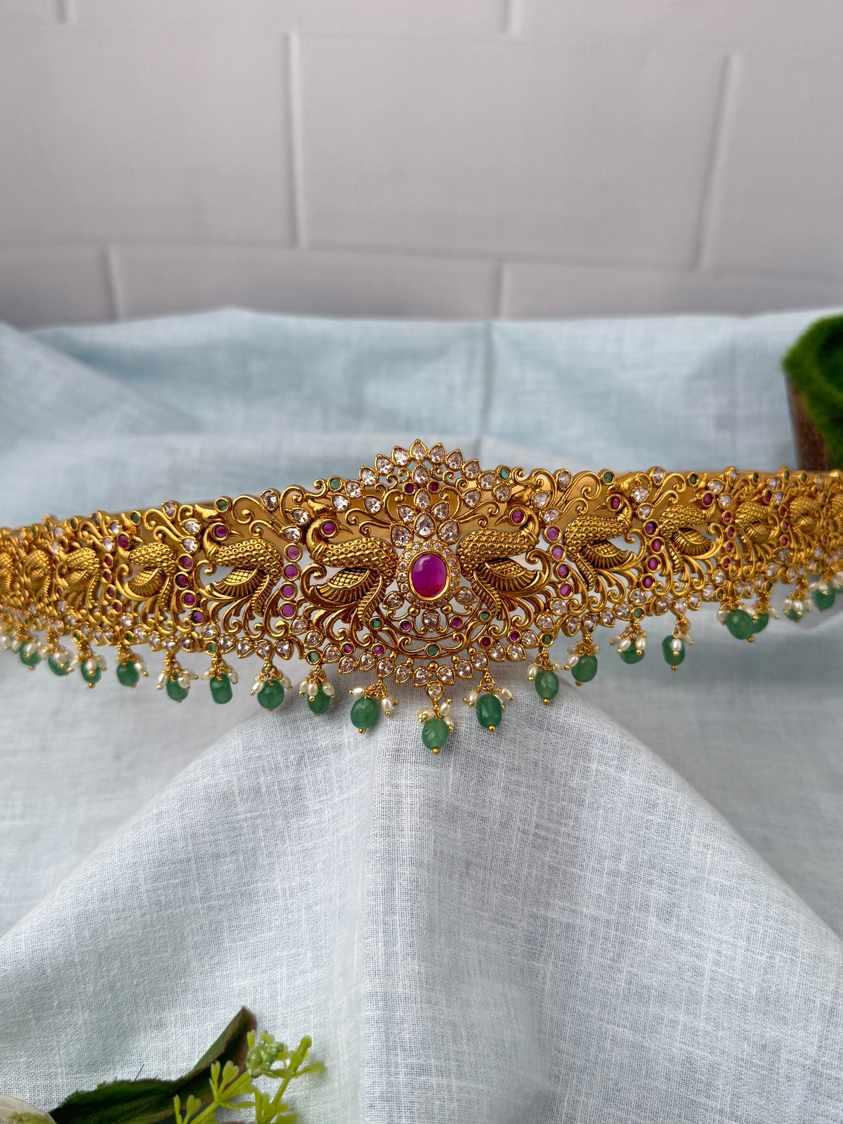 Antique Peacock Grand Vaddanam Kamarbandh | V0123
