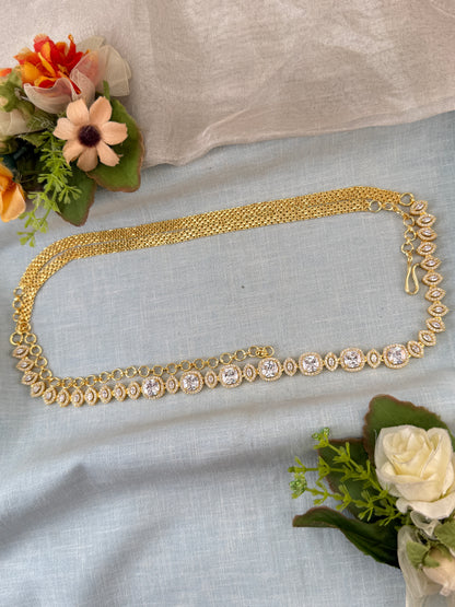 Luxurious Antique Chain Stone Vaddanam 7036