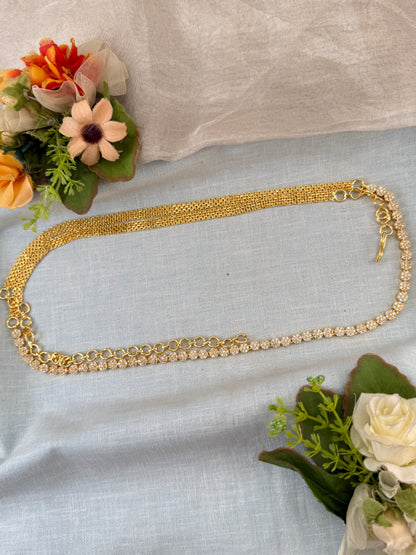 Luxurious Antique Chain Stone Vaddanam 7037