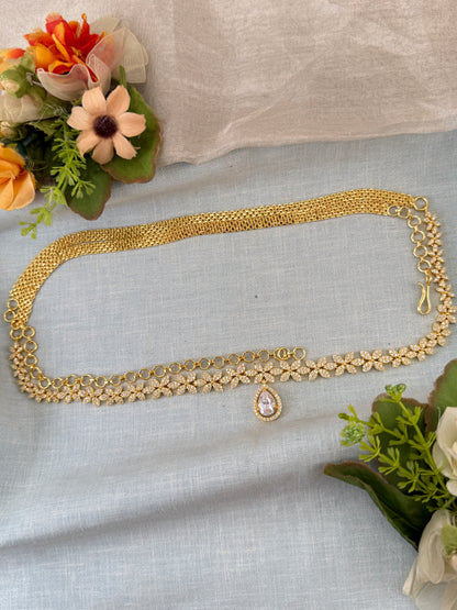 Luxurious Antique Chain Stone Vaddanam 7038