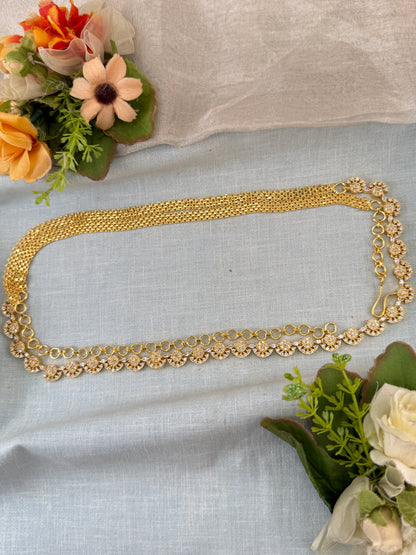 Luxurious Antique Chain Stone Vaddanam 7039