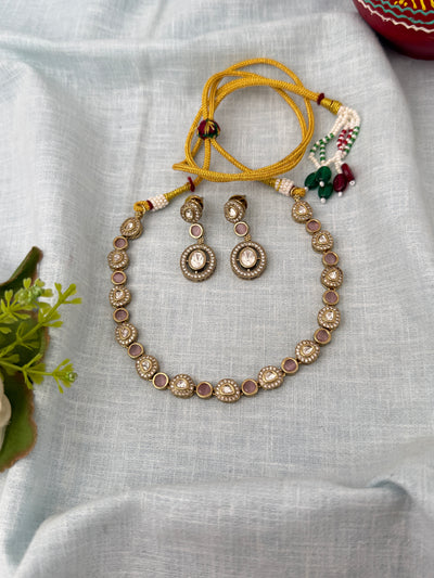 Kundan Designer Necklace Premium Short Set | N1267