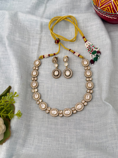 Kundan Designer Necklace Premium Short Set | N1273