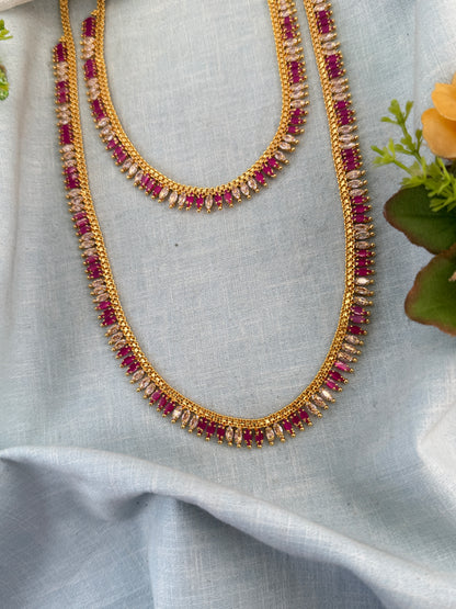 Premium Gold Like Stone Full Necklace Set 850