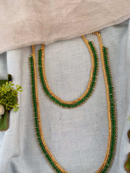 Premium Gold Like Stone Full Necklace Set 851