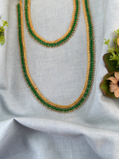 Premium Gold Like Stone Full Necklace Set 851