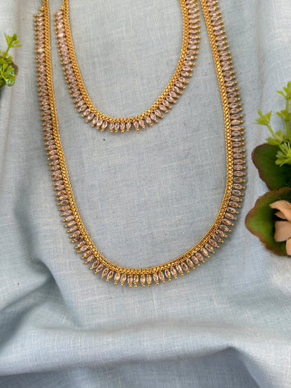 Premium Gold Like Stone Full Necklace Set 852
