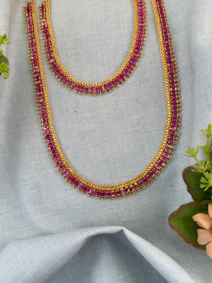 Premium Gold Like Stone Full Necklace Set 853