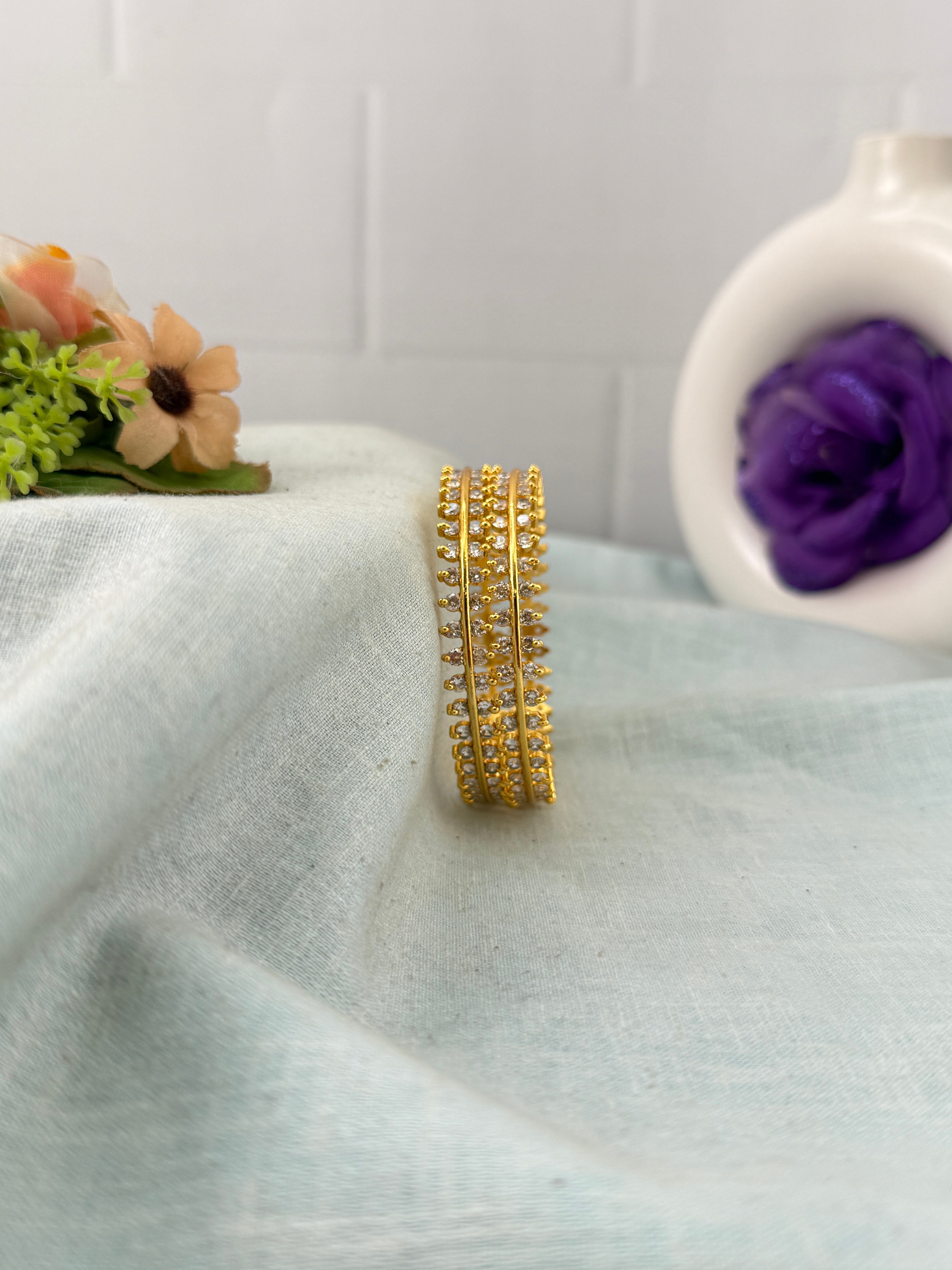 Antique temple style bridal bangles for women by Mahila