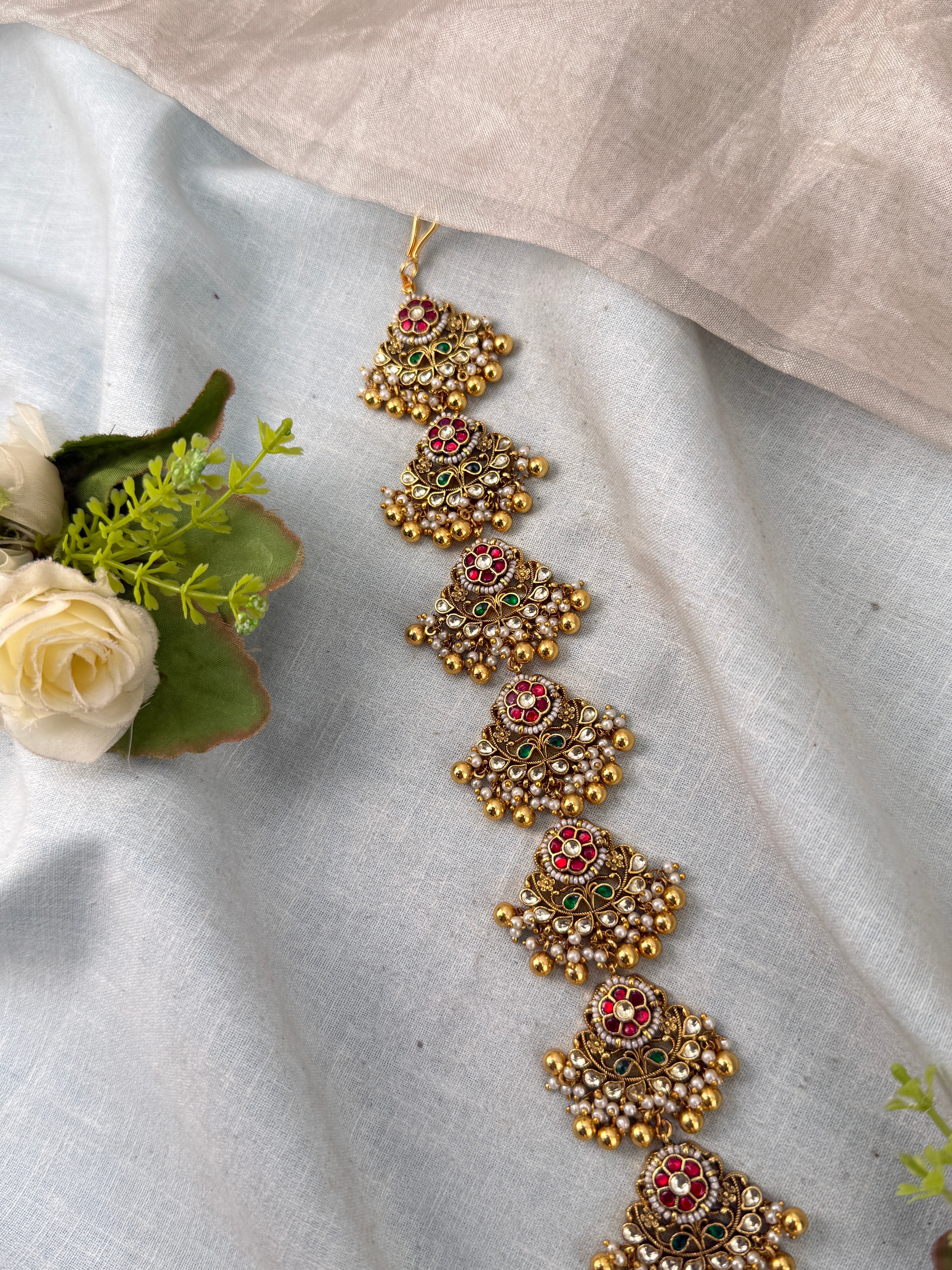 Premium Jadau Kundan Bridal Mid Long Jade 0172
