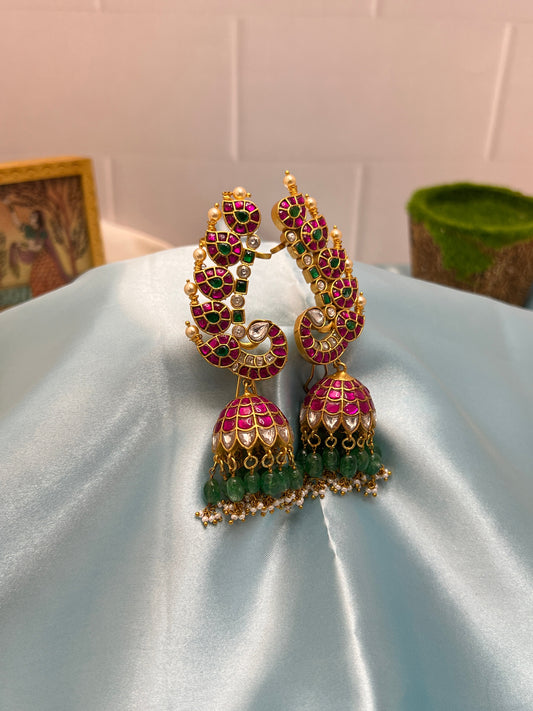 Jadau Earcuff Earring Jhumka 1115 - Mahilas